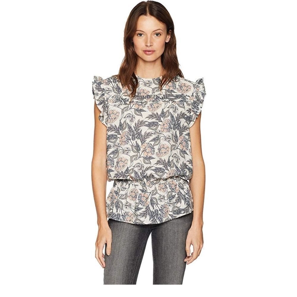 Ella Moon Sleeveless Ruffle Shoulder Top